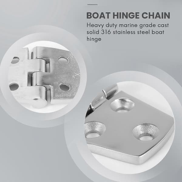E 4 Stykker Rustfrit Stål S Hængsel Dørhængsel Til E Båd Yacht 76 X 38 Mm Rafting Båd