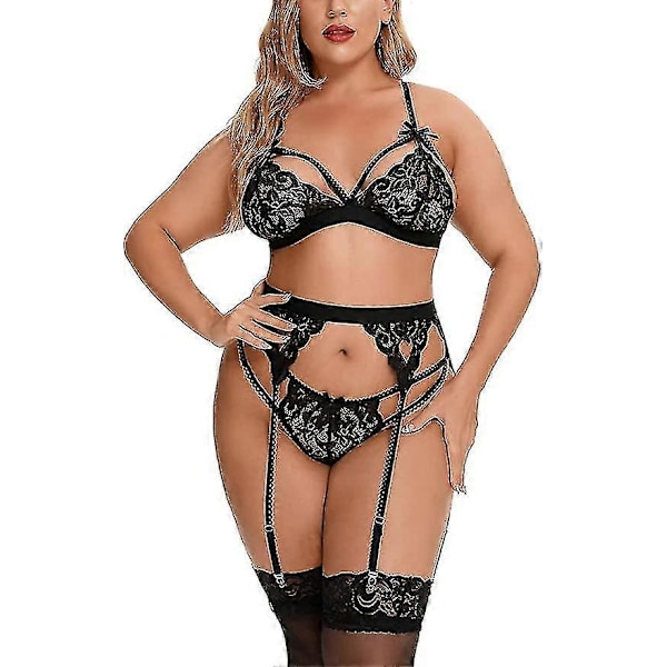 Damunderkläder Axelbandslös Frontspänne Lyft-BH, Trådlös Halkfri Osynlig Push Up Bandeau Black M