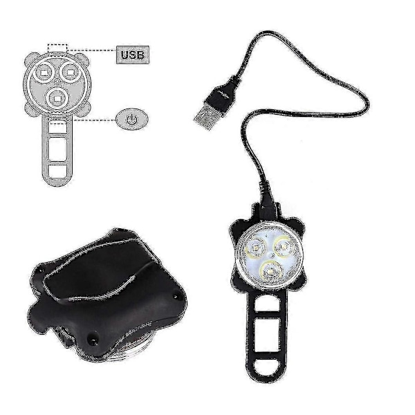 Led-pyörävalot, Usb-ladattava pyörävalosarja Vedenkestävä Etu- ja Takavalosarja