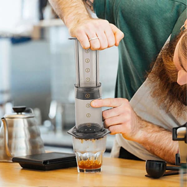 Espressokaffekande Sæt Mini Kværn med Filterpapir