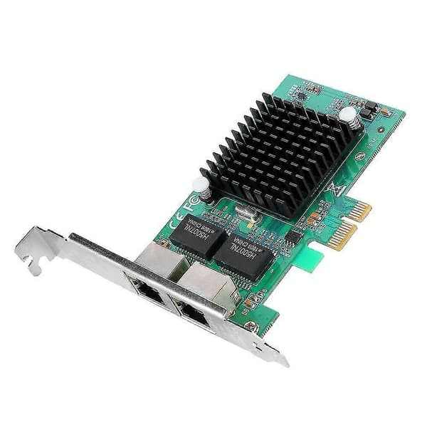 För Intel 82575 Pci-e X1 2-port Gigabit Ethernet Server Adapter Nätverkskort För PC