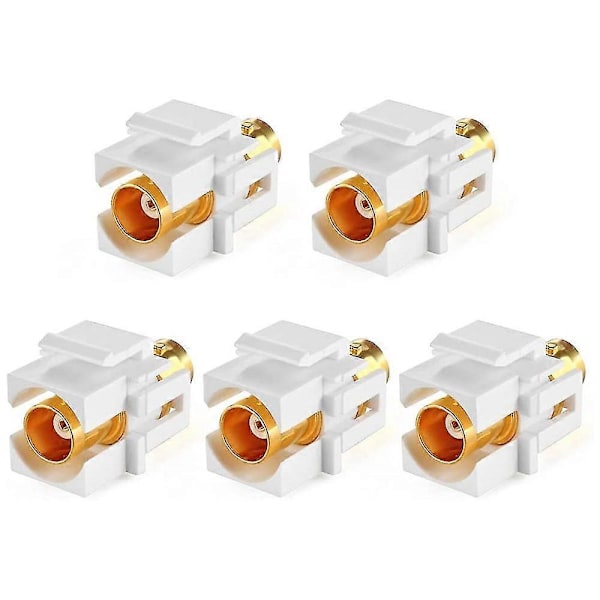 5-pack BNC Jack Insats För BNC Kablar Vägguttag, BNC Insats, F/f SDI Kabel Jack Adapter Med TV Jac
