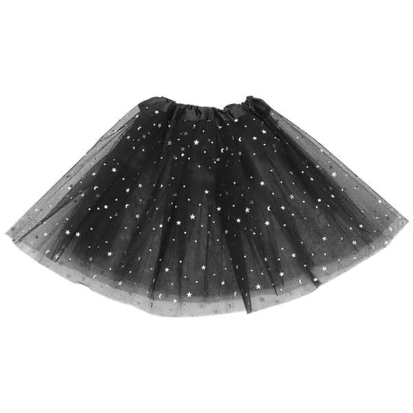 Pige Tutu Glitter Ballet Tyl Skørt (Sort)
