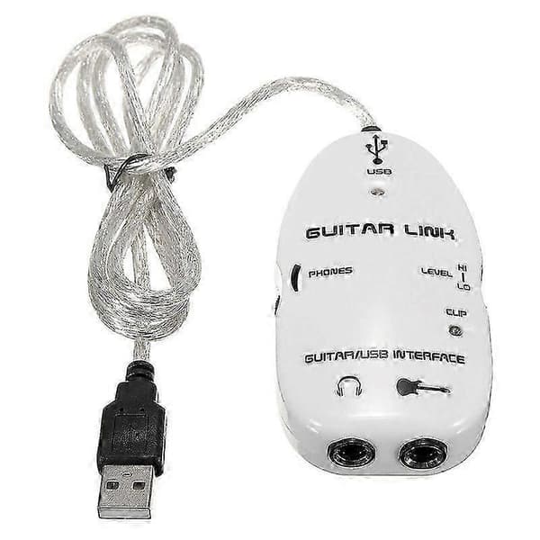 6,3 mm Jack til USB Guitar Link Kabel Adapter Guitar til PC Optagelse Afspilning Guitar Effekter Kabel USB Guitar Adapter