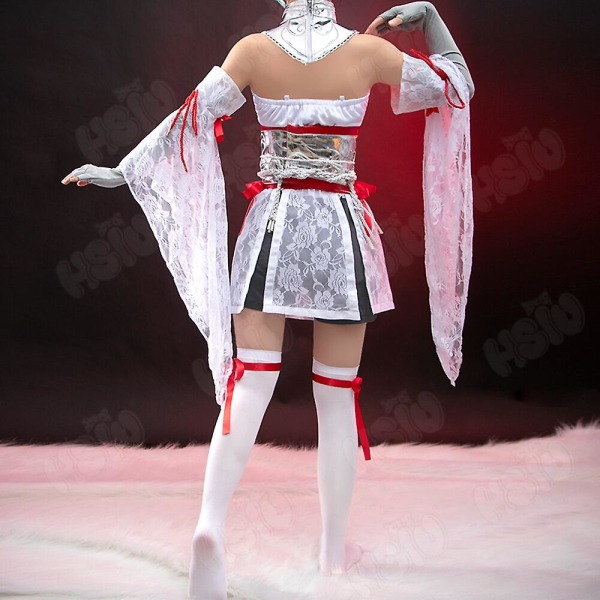 Spel Naraka Bladepoint Cosplay kostym Tsuchimikado Kurumi Cosplay Vita strumpor Uniform kostym Otaku Kaori Costume XL