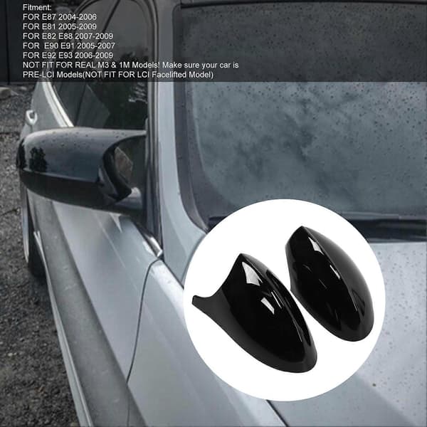 Par Sidespeildeksel Beskyttelsesetui Blank Svart Passer for E90 E91 E92 E93