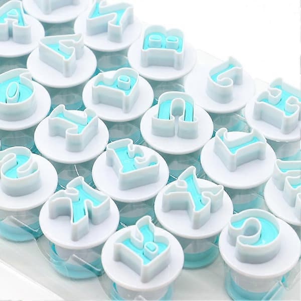 Bogstav Nummer Kageform Etui Fondant Stempel DIY Form Køkken Bage Tilbehør