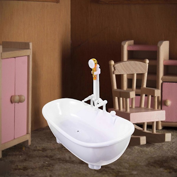 2 st Badkar Leksaker Mini Hus Spray Leksaker Miniatyr Bad Spray Leksaker Dockbadkar för Dekor