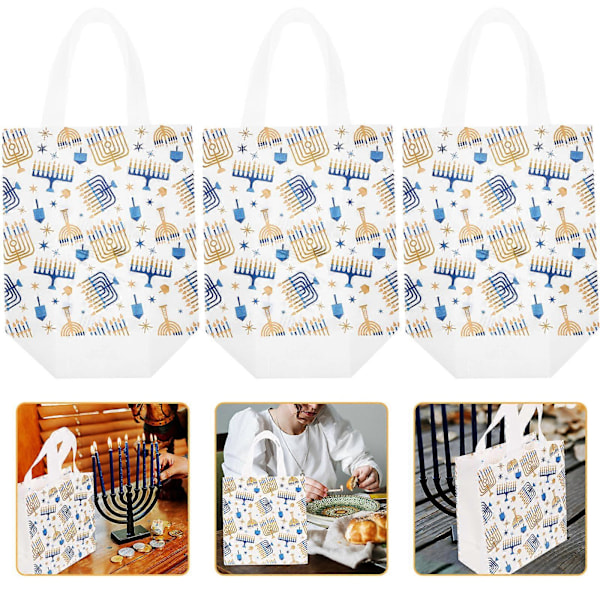 10 stk. Gaveposer Dekorative Gaveindpakningsposer Hanukkah-tema Gaveposer Gaveemballageposer