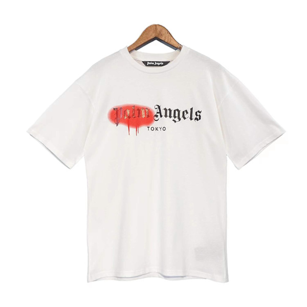 Palm Angels 22Ss Unisex Tryckt Mode Casual Kortärmad Bomull style10 M