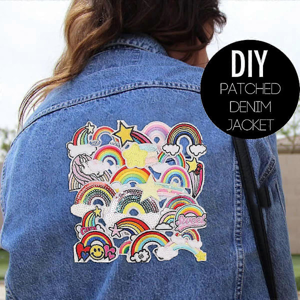 25 stk. Broderet Børne Patch Regnbue Sy På/Stryge På Patch Applikation Tøj Jeans Syning Blomster Appl