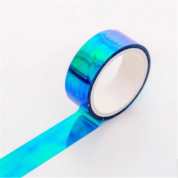 12 Rullar Regnbågsfilmtejp Hög Viskositet Gradient PE Vattentät Självhäftande DIY-tejp (Blandade Färger)
