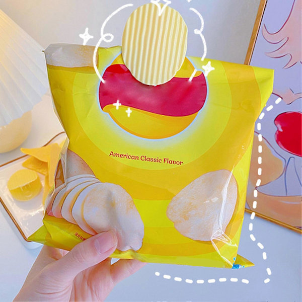 2 st Matförslutningsklämmor Kompakt Storlek Fuktsäker Kreativ Potatischipsformad Snackspåse Klämmor Matförseglare Köksartiklar