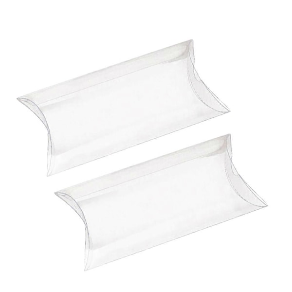 50 stk. klare PVC pudeformede slikæsker, transparente festbryllupsfavoritholdere, chokoladeæsker, søde slikposer