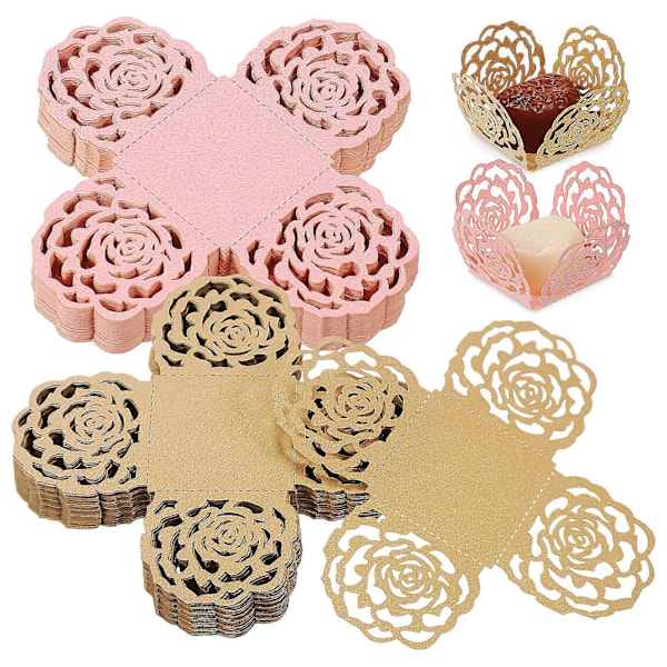 100 stk. Trøffelindpakningspapir Chokoladeindpakningspapir Papir Trøffelindpakningspapir Mini Cupcake Forme Festartikler