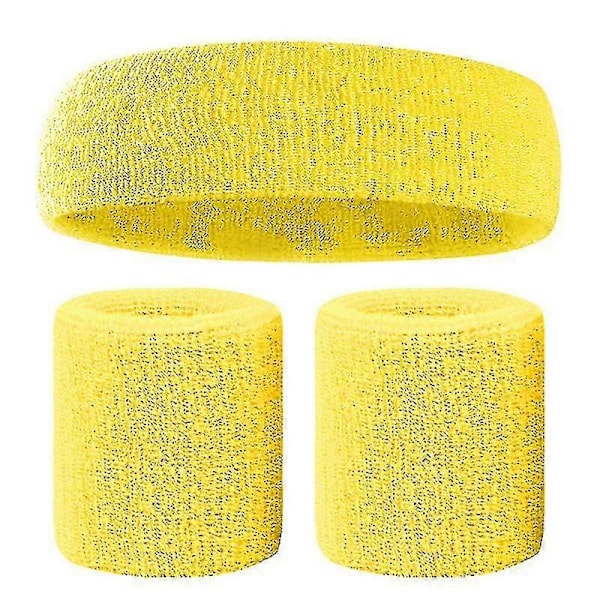 Svettband Set Färgglatt Huvudband Armband Elastiskt Atletiskt Svettabsorberande Svettband För (Ruipei)