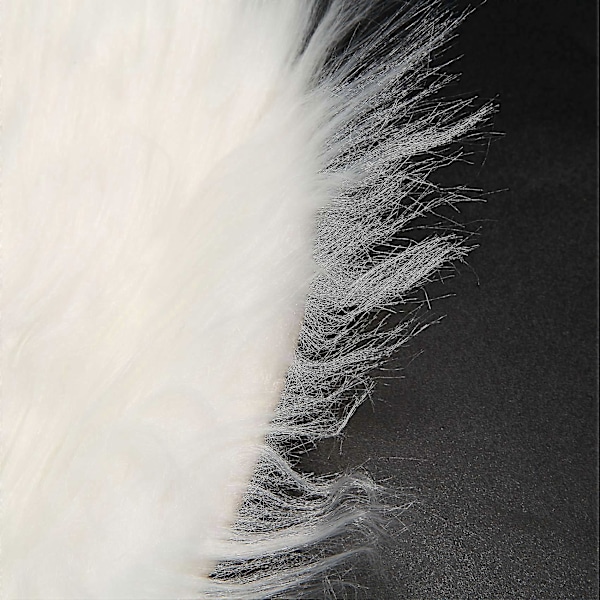 4x Konstgjord fårskinnsmatta 30 x 30 cm Fluffig Mjuk Långhårig Dekorativ Matta Kudde Stol Soffa