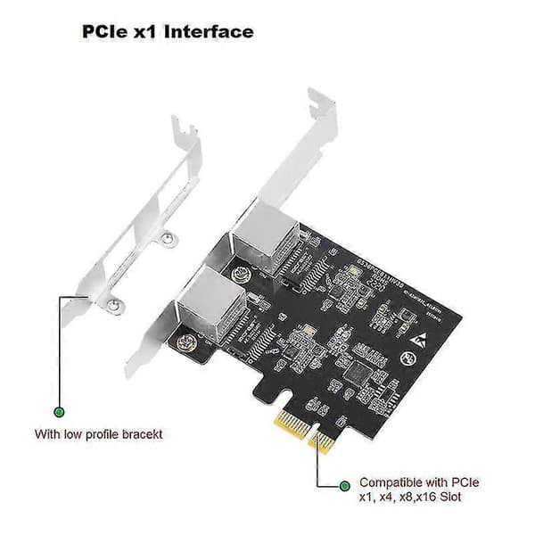 Pcie Dual Gigabit Ethernet Controller Kort Rtl8111h Chips Server Netværk 2 Rj45 Port Lan Adapter Zc