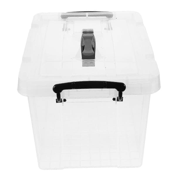 Stor Förvaringslåda Stapelbar Behållare med Lock Under Sängen Organizer Box
