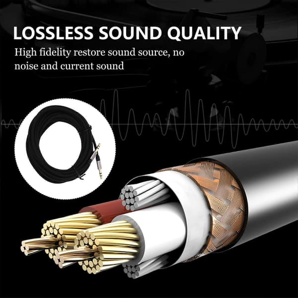 Mann til Mann Lydkabel 3.5mm Nylon Stereo Kabel Aux-kabel for Hodetelefoner
