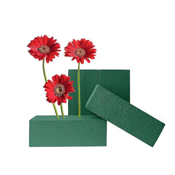 4 stk. Blomsterskumblokke til håndværk, vådt blomsterskum til arrangementer med kunstige og friske blomster (