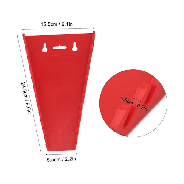 2 stk. Magnetisk Nøgleorganisator Metal Konstruktion til SAE 1/4 tommer til 1/16 tommer metrisk 6 mm til 24 mm Nøgle