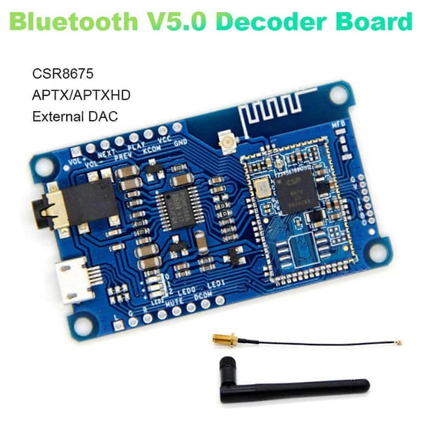 Csr8675 Bluetooth V5.0 Decoder Board+antenne Pcm5102a Lavt Strømforbrug Support /-ll/-hd