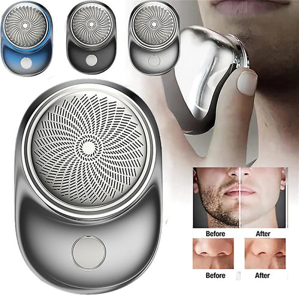 2023 Ny Kraftig Storm Barbermaskin For Menn Mini Bærbar Elektrisk Reise Barbermaskin Oppladbar Våt Og Tørr Bruk Ansikts Skjegg Barberhøvel Black