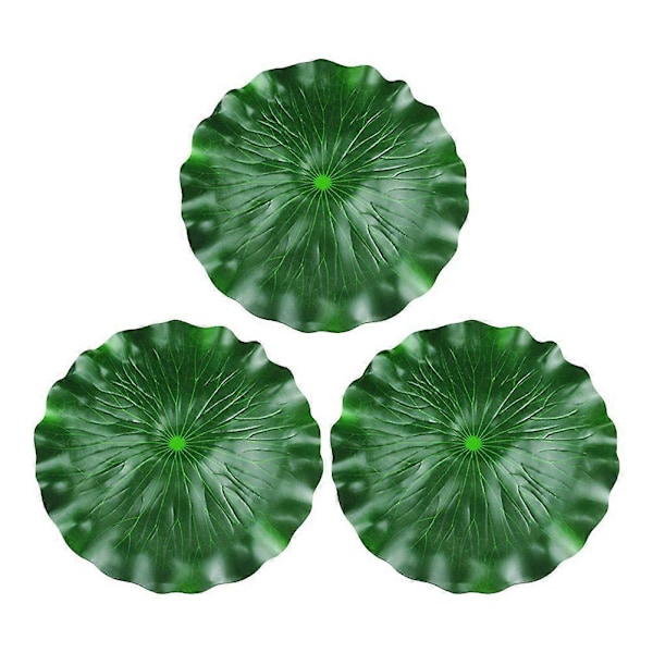 3 st Konstgjorda Lotusblad Livfulla Fiskdamm Lotusblad Akvariedekoration