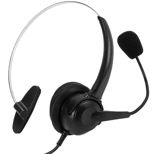 RJ9 Call Center-headset, Mono-headset, Brusreducerande Headset, Samtalsheadset med Mikrofon