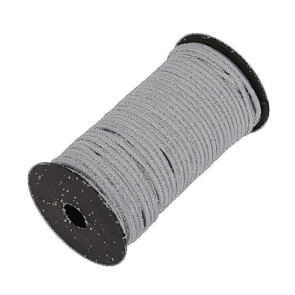 4mm Brett Elastiskt Band, Rund Elastisk Snöre Hög kvalitet Grey 2m