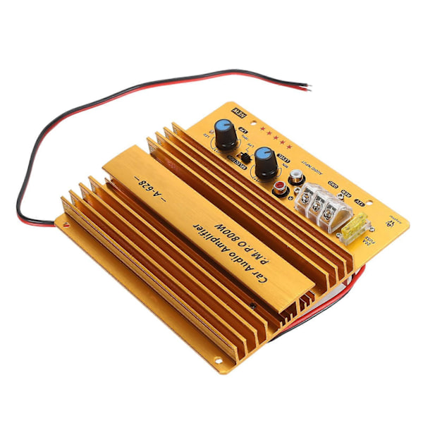 Bilförstärkarkort 800W Hög Effekt Aluminiumlegering Kraftfull Bas Subwooferkort för Bilhögtalare 12V