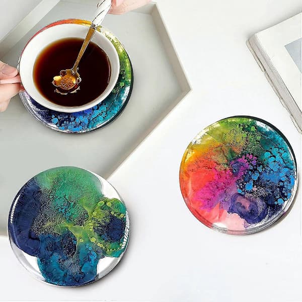 Coaster Resinforme Coaster Silikoneforme Til Epoxy Resin Med Opbevaringsboks Form Coasterforme Til R
