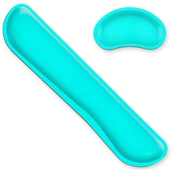 Tastatur Håndledsstøtte, Memory Foam Mus Håndledsstøtte, Ergonomisk Tastatur Håndledsstøtte PU Læder Støtte P