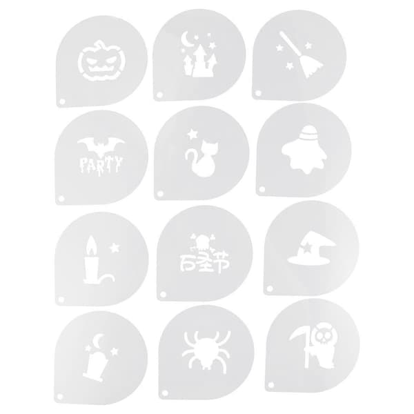 12 stk. Kaffe Dekorations Stencils Plastik Kaffe Kunst Stencils Latte Kunst Stencils