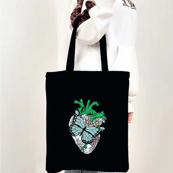 Medicin Hälsa Hjärta Hjärna Läkare Sjuksköterska Medicinskt Kors Blommigt Stetoskop Män Kvinnor Axelremsväskor Shopping Handväskor style 14