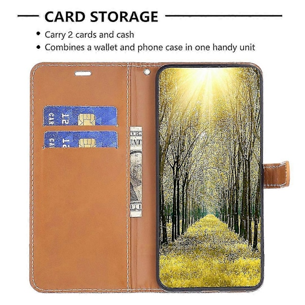 Til Samsung Galaxy S24 Ultra Etui Jeansstof Tegnebog Telefon Cover Grey Style G Samsung Galaxy S24 Ult