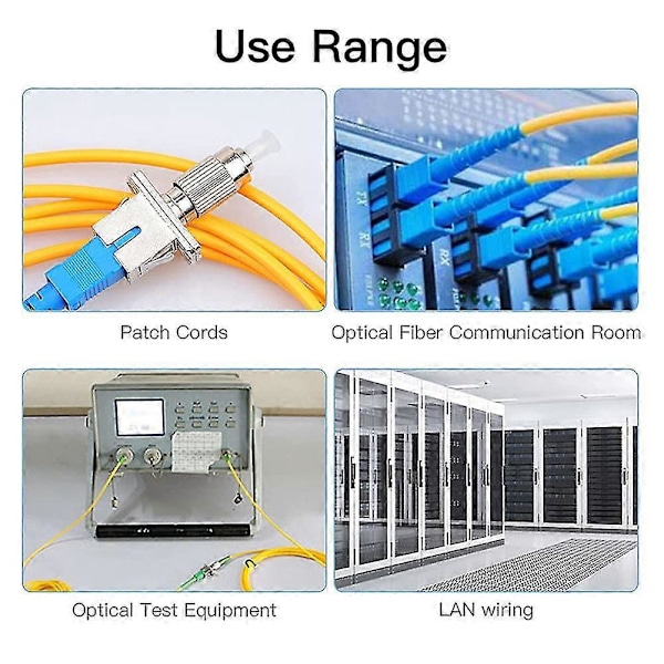 3 stk. Hybrid Optisk Fiberadapter Fiber Flan Kobling Singelmodus 9/125um Optisk Utstyrsverktøy