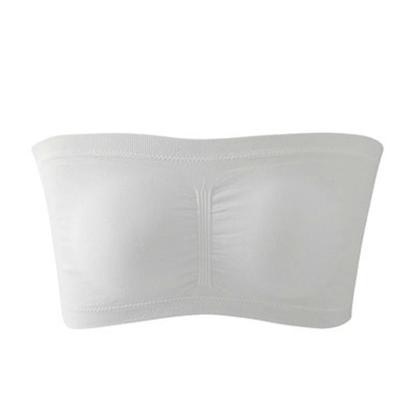 Dame Pluss Størrelse Tube Topp BH Stroppeløs Bandeau Passer De Fleste Stretch (s-6xl) 100% Ny 57% Avslag Pris White 2XL