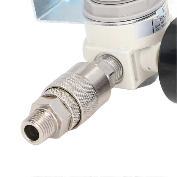 Luftkompressor Tryckregulator 1/4 Tum NPT Lufttrycksregulator med 01MPa Mätare för Pneumatiskt Verktyg