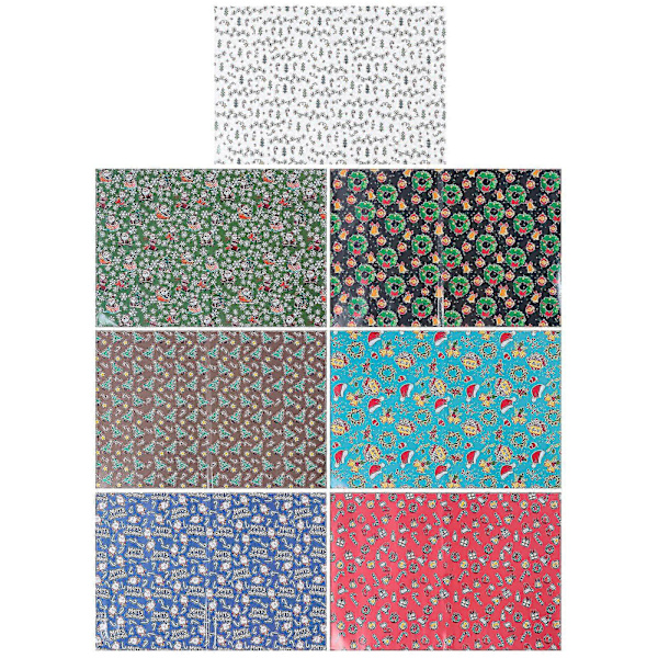 7 st Julklappspapper Praktiskt Presentförpackningspapper DIY Dekor