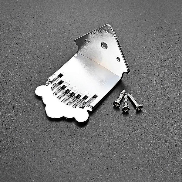 Silver Mandolin Tre-delad Stallskruv För Mandolin 8 Loop-end Strängar 3-6 Strängar B