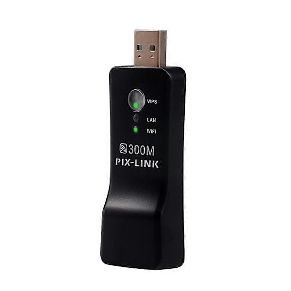 Bærbar Universal 300Mbps USB WiFi Trådløs Smart TV Netværksadapter Repeater