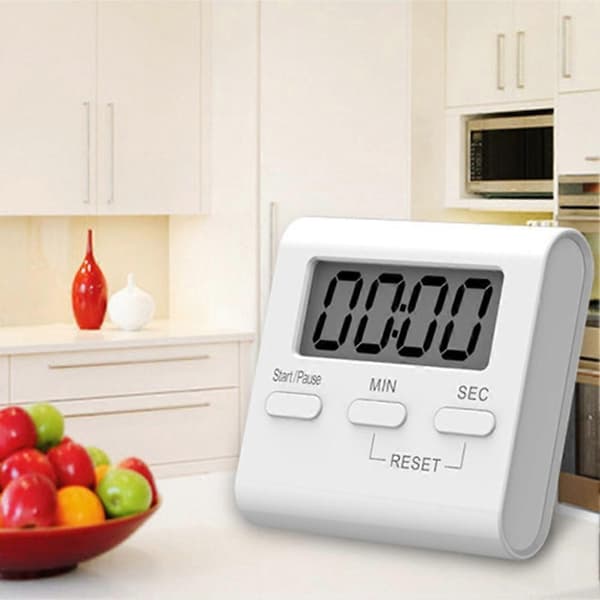 Digital LCD Display Køkken Madlavning Bage Timer Høj Alarm Nedtælling Op Ur