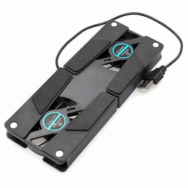 USB Foldbar Dobbelt Ventilator Pad Køling Køler Cool Pad til Laptop Notebook