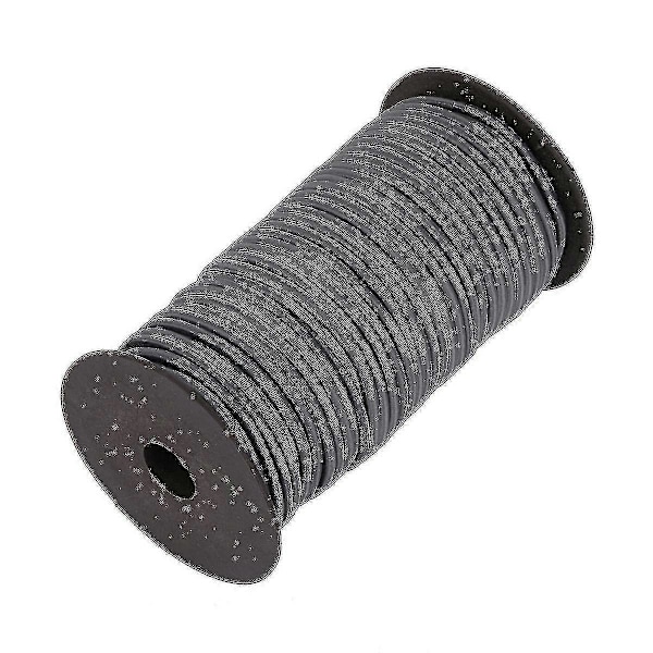4mm Brett Elastiskt Band, Rund Elastisk Snöre Hög kvalitet Dark Grey 2m