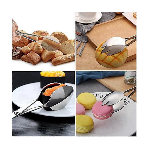 2 pakkausta buffetpihtejä, ruostumattomasta teräksestä valmistetut salaattipihdit, koti, keittiö, kakku, juhlat, grilli, merenelävät, ranskalaiset