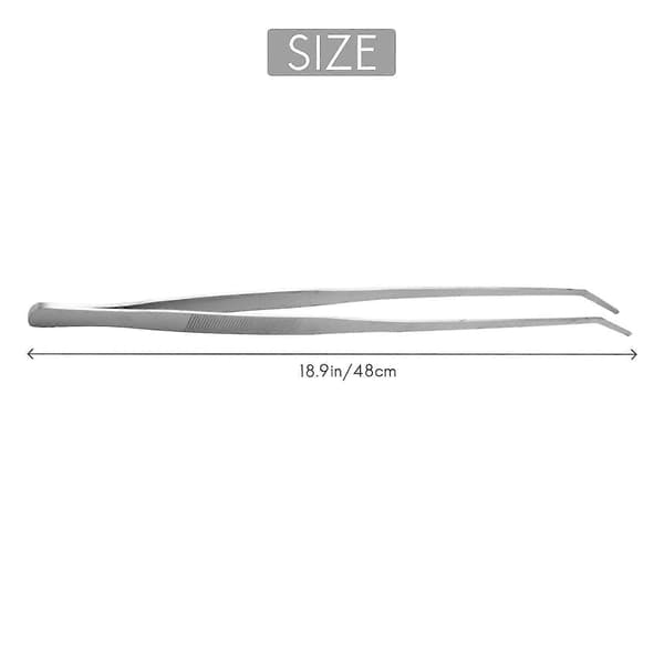 18.9\" Lang buet pinsett i rustfritt stål for akvarieplanter