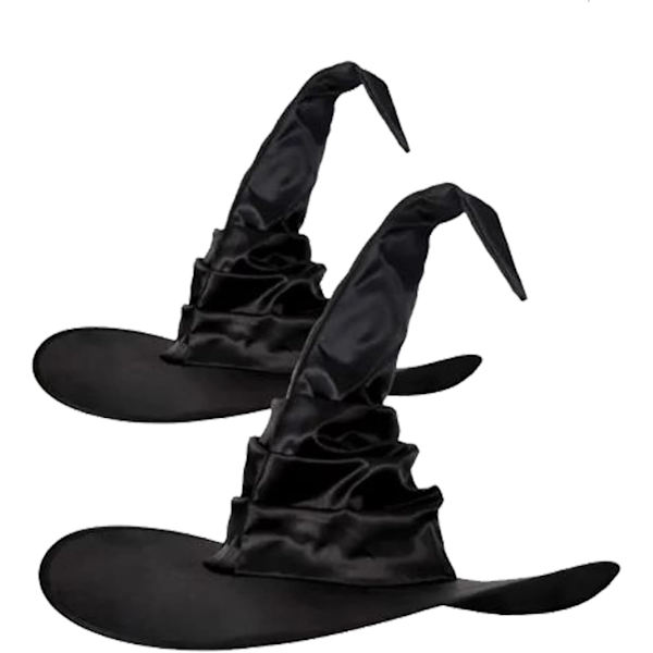 Dame Halloween Heksehatte Magisk Troldmandshat Vampyr Halloween Kostumer Hætter Sort Foldbar Heksehat Fest Karnevaler Maskerade Cosplay Spøgelseskostume