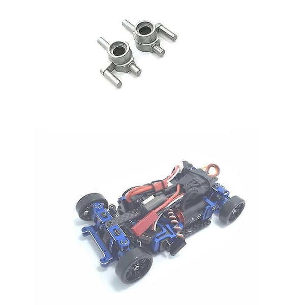 2 stk. Metal Baghjulsnav Baghjulsophæng Til Mini-q 1/28 Rc Drift Bil Opgraderingsdele, sølv